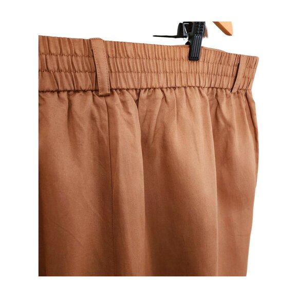 Torrid Plus-size Stretchy Linen Blend High Rise Brown Shorts with Pockets Size24 - Picture 4 of 15